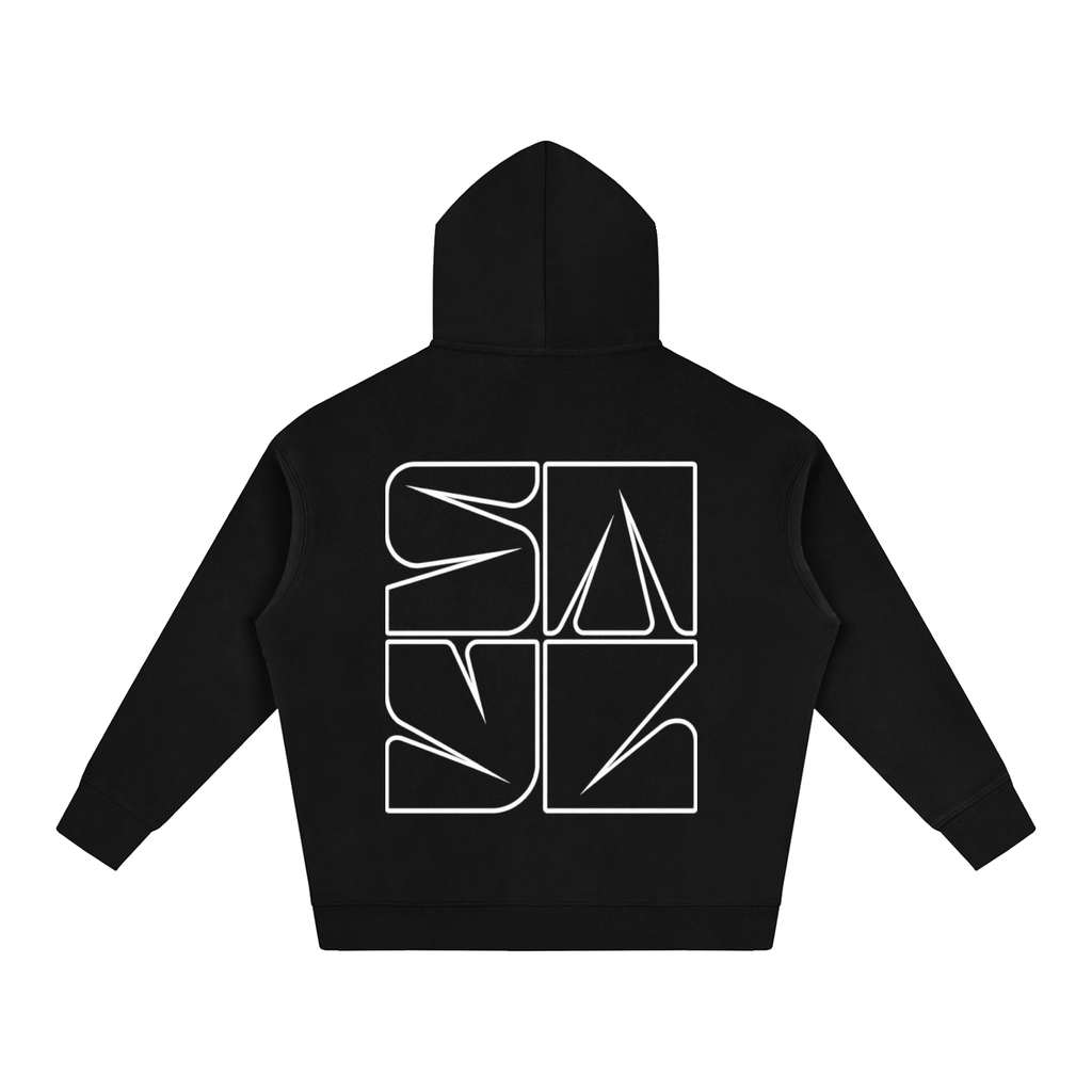 Outline Logo Oversize Fleeced Hoodie